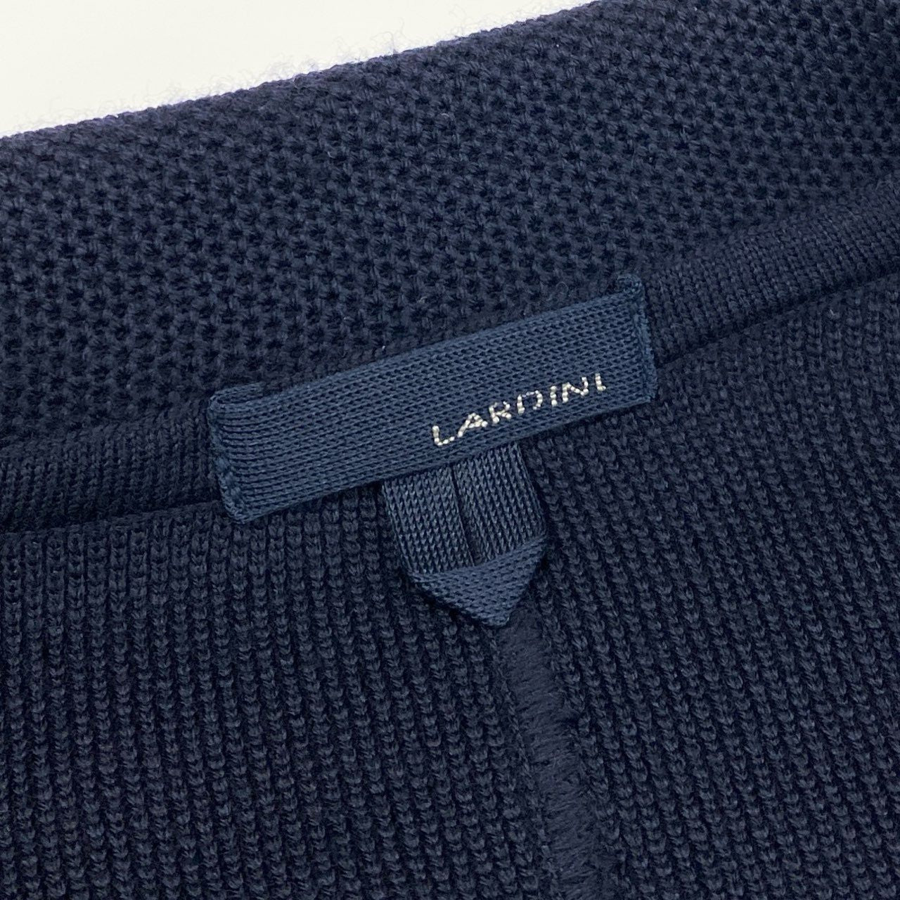 59e9 【イタリア製】LARDINI ラルディーニ タイトシルエット 2釦 ニットジャケット テーラードジャケット サイズXS ネイビー メンズ 男性用
