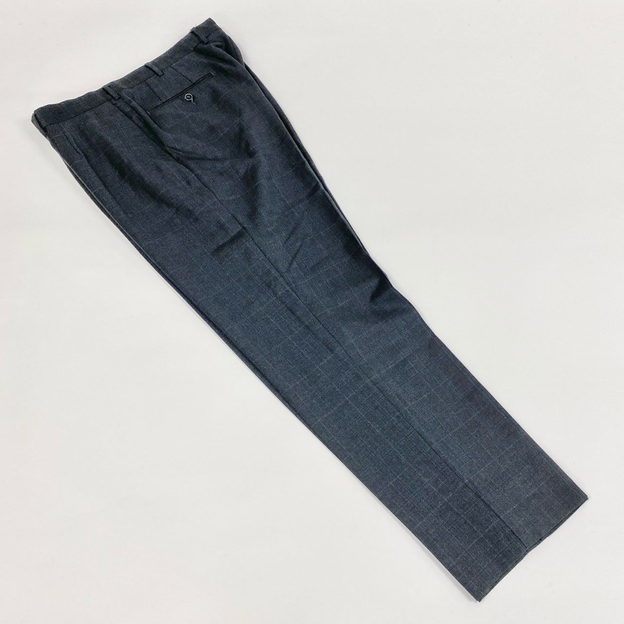 12i25 《美品》 Ermenegildo Zegna エルメネジルドゼニア TROFEO シングルスーツ セットアップ ビジネス 221224 サイズ52R グレー チェック ウール メンズ 大きいサイズu02t
