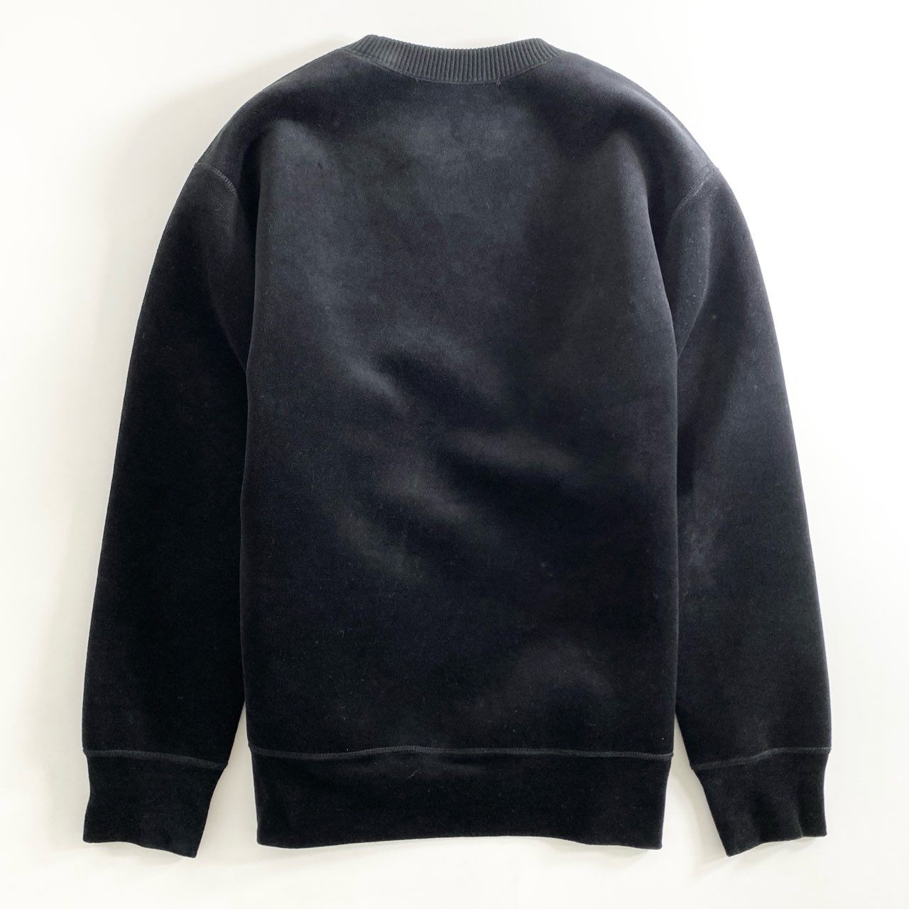 54e14 JUNYA WATANABE COMME des GARCONS ジュンヤワタナベ コムデギャルソン ベロア生地 スウェット トレーナー AD2022 サイズS ブラック 秋冬