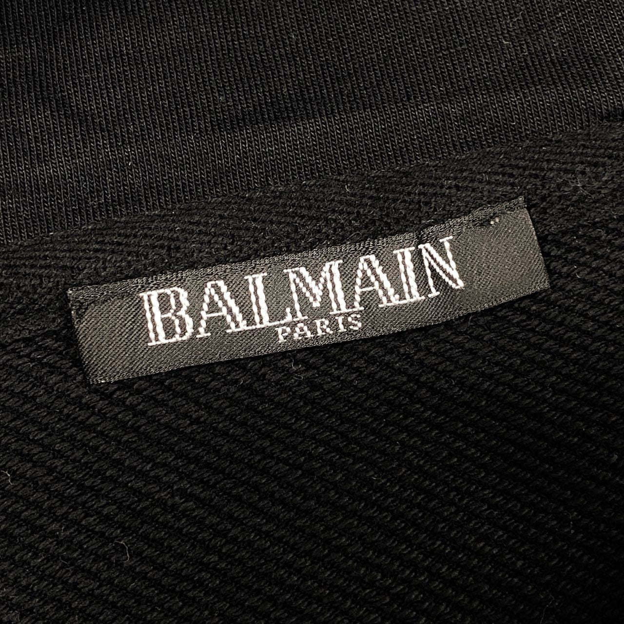 19g28 BALMAIN バルマン ロゴプリント サイドジップ プルオーバー パーカー フーディ BKUXV 001 14A ブラック コットン キッズ