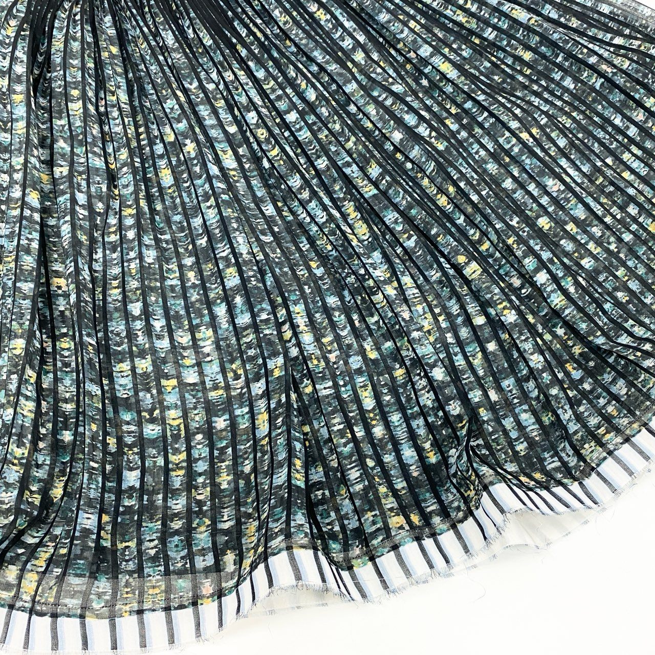 33d3 《美品》 N゜21 ヌメロ ヴェントゥーノ プリーツ パーティードレス ワンピース 38 ブラック グリーン ノースリーブ Dress イタリア製