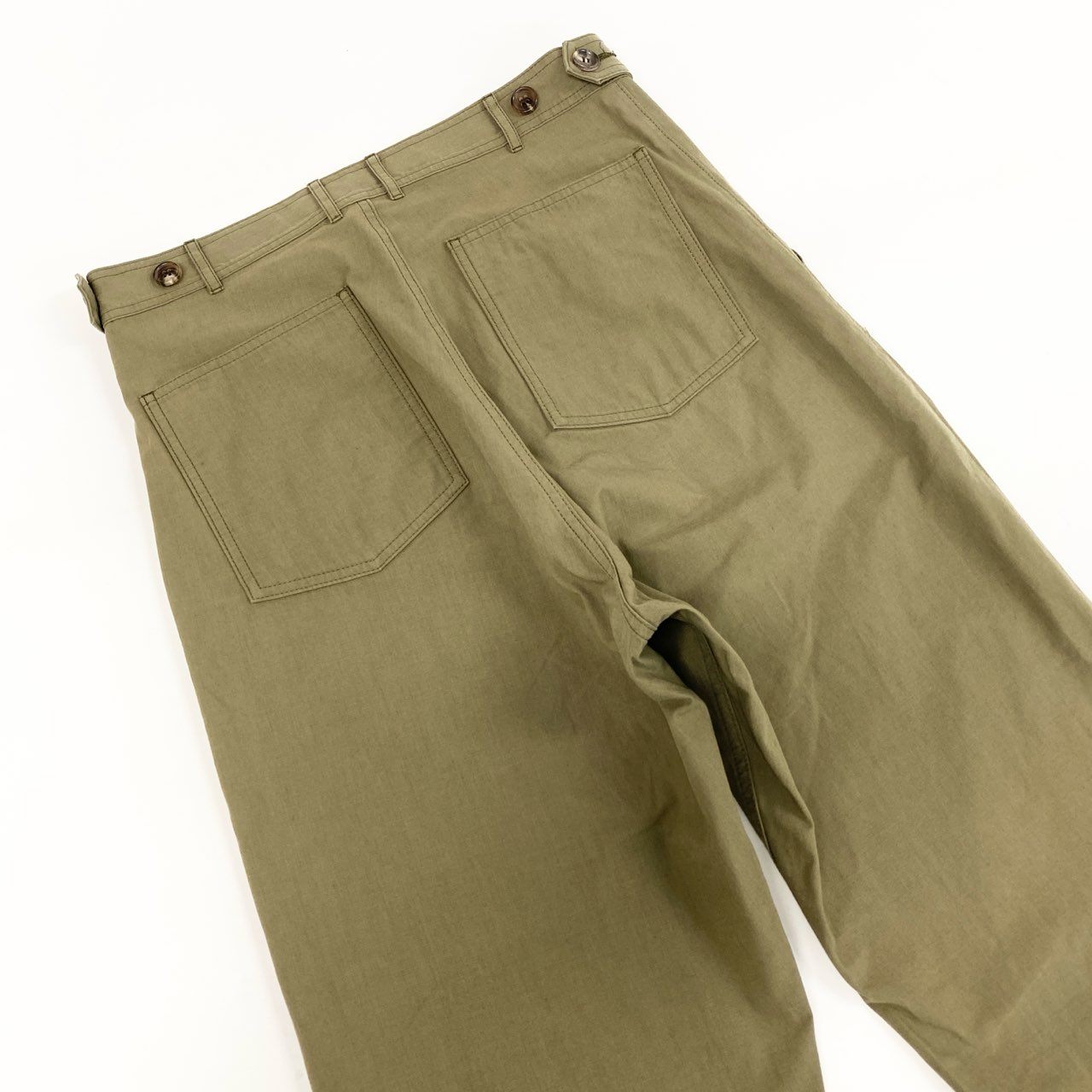 55h28 《美品》COMME des GARCONS HOMME PLUS コムデギャルソンオムプリュス ストレートパンツ ボトムス 日本製 PI-P015 XSサイズ カーキ メンズ 男性用k02i