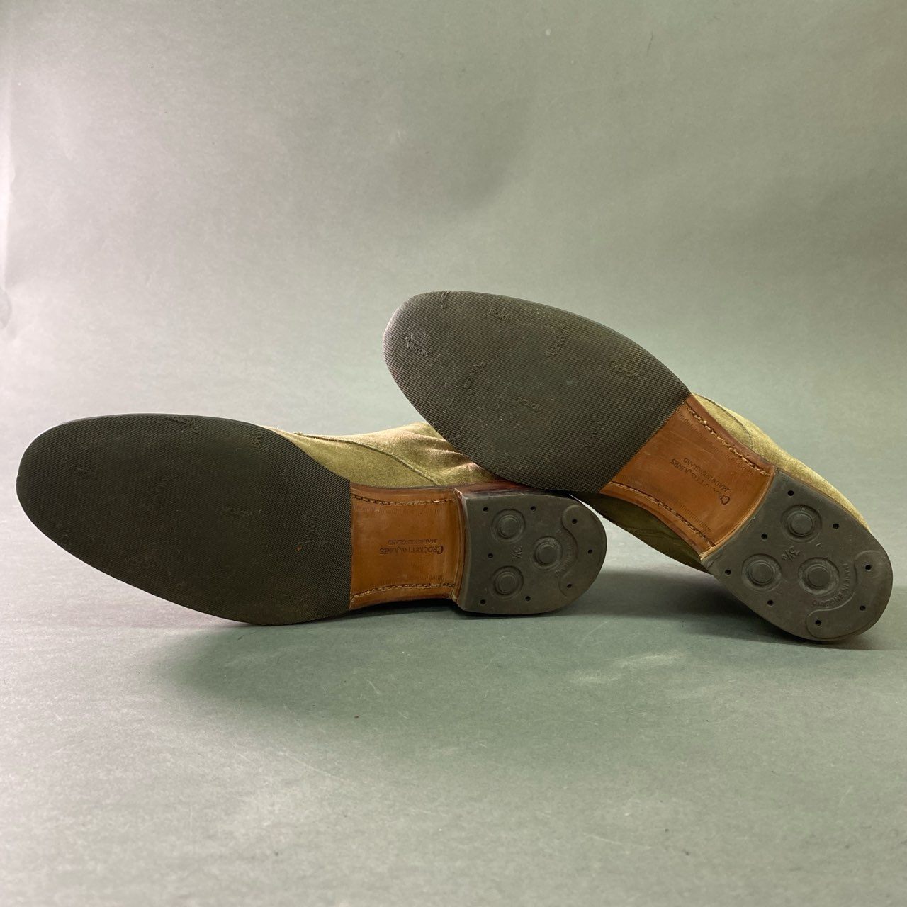 2b28 CROCKET & JONES クロケットアンドジョーンズ チャッカブーツ レザーブーツ スエードレザー BAYSWATER 英国製 メンズ 紳士靴 5983 9 1/2 ベージュ 本革