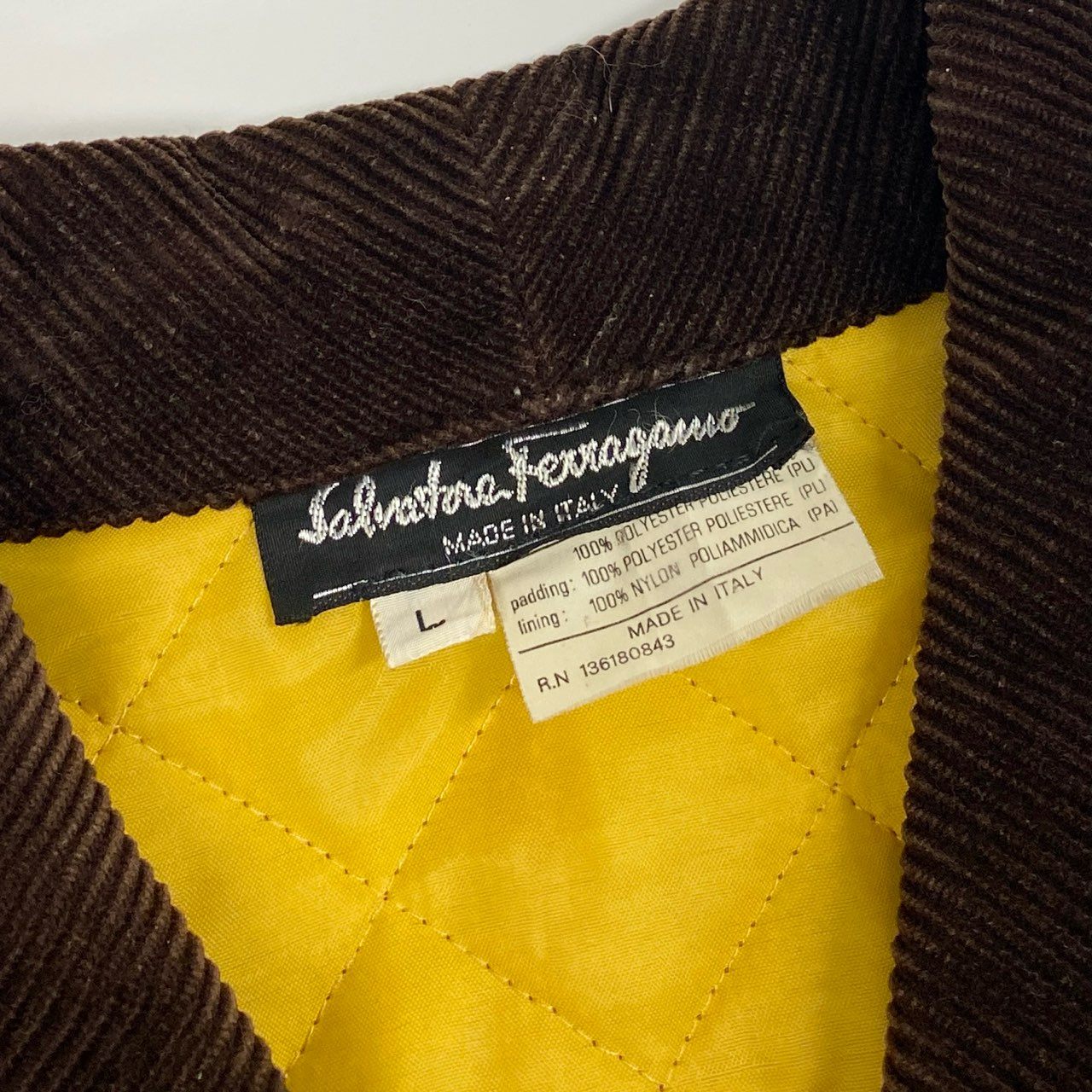 1L27 Vintage Salvatore Ferragamo ヴィンテージ サルヴァトーレ フェラガモ Allover Pattern Quilted キルティング Jacket Size L レディース 女性用k02i