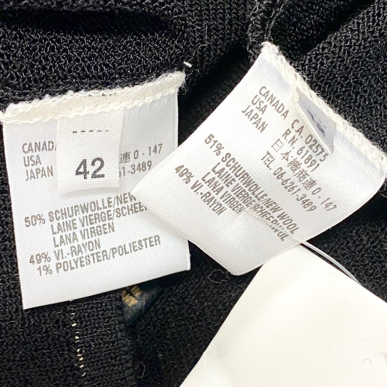 80e14 ESCADA エスカーダ ニットアンサンブル ニットカーディガン 半袖ハイネックニット 42サイズ ブラック ベージュ レディース 女性用u02t