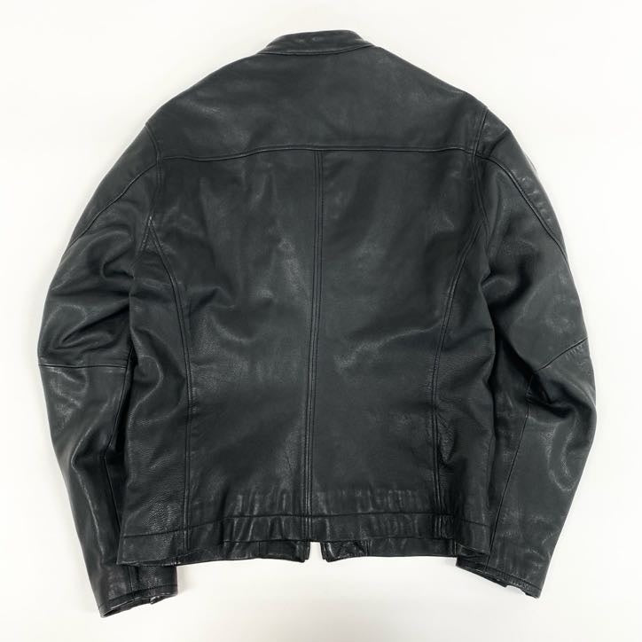 64g24 BEAUTY&YOUTH ビューティアンドユース UNITED ARROWS ユナイテッドアローズ シングルライダース ジャケット ブルゾン ゴート やぎ革 革ジャン メンズ 男性用 1225-199-6312 M ブラック_