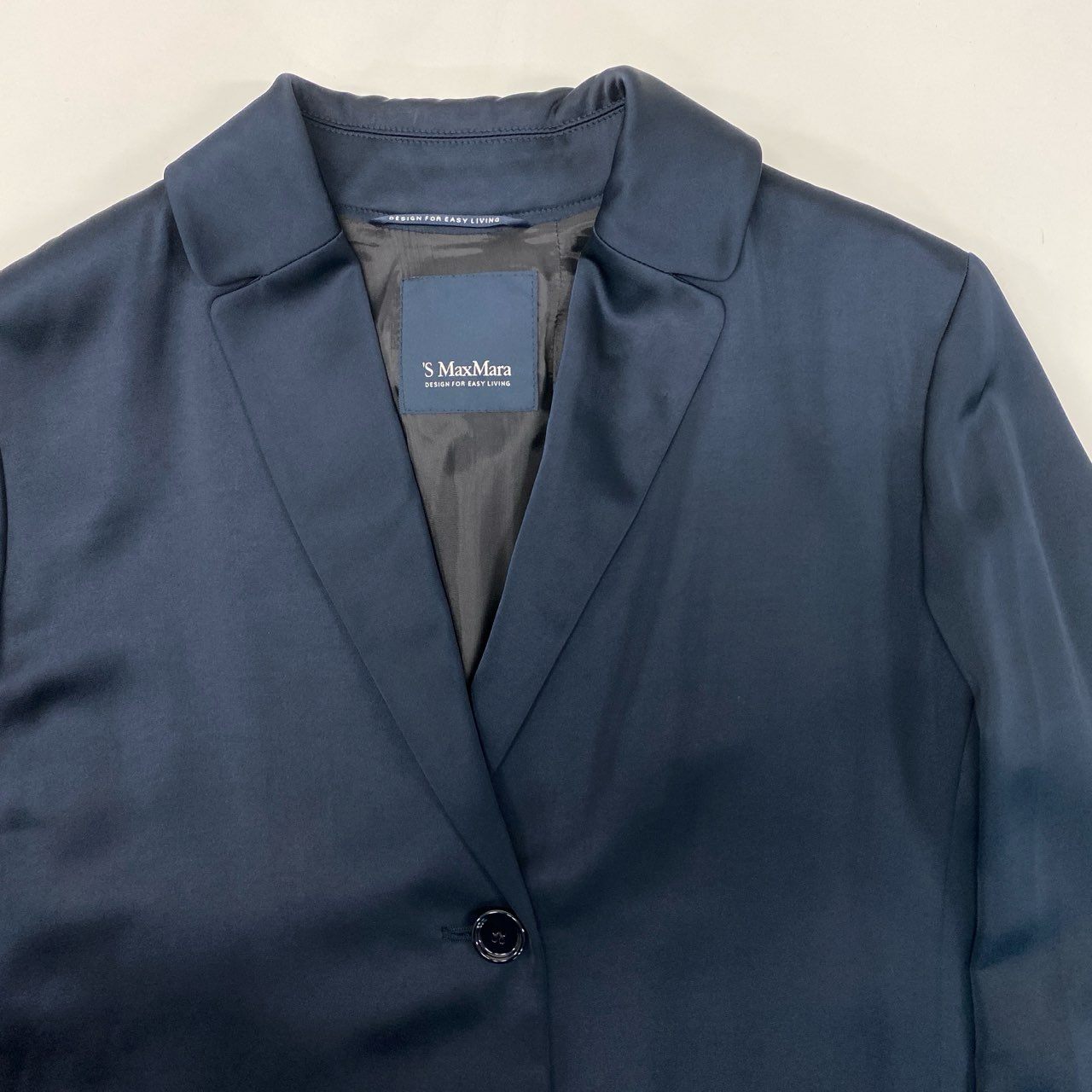 72j15 ’S MaxMara エスマックスマーラ テーラードジャケット ジャケット フォーマル 40サイズ ネイビー レディースu02t