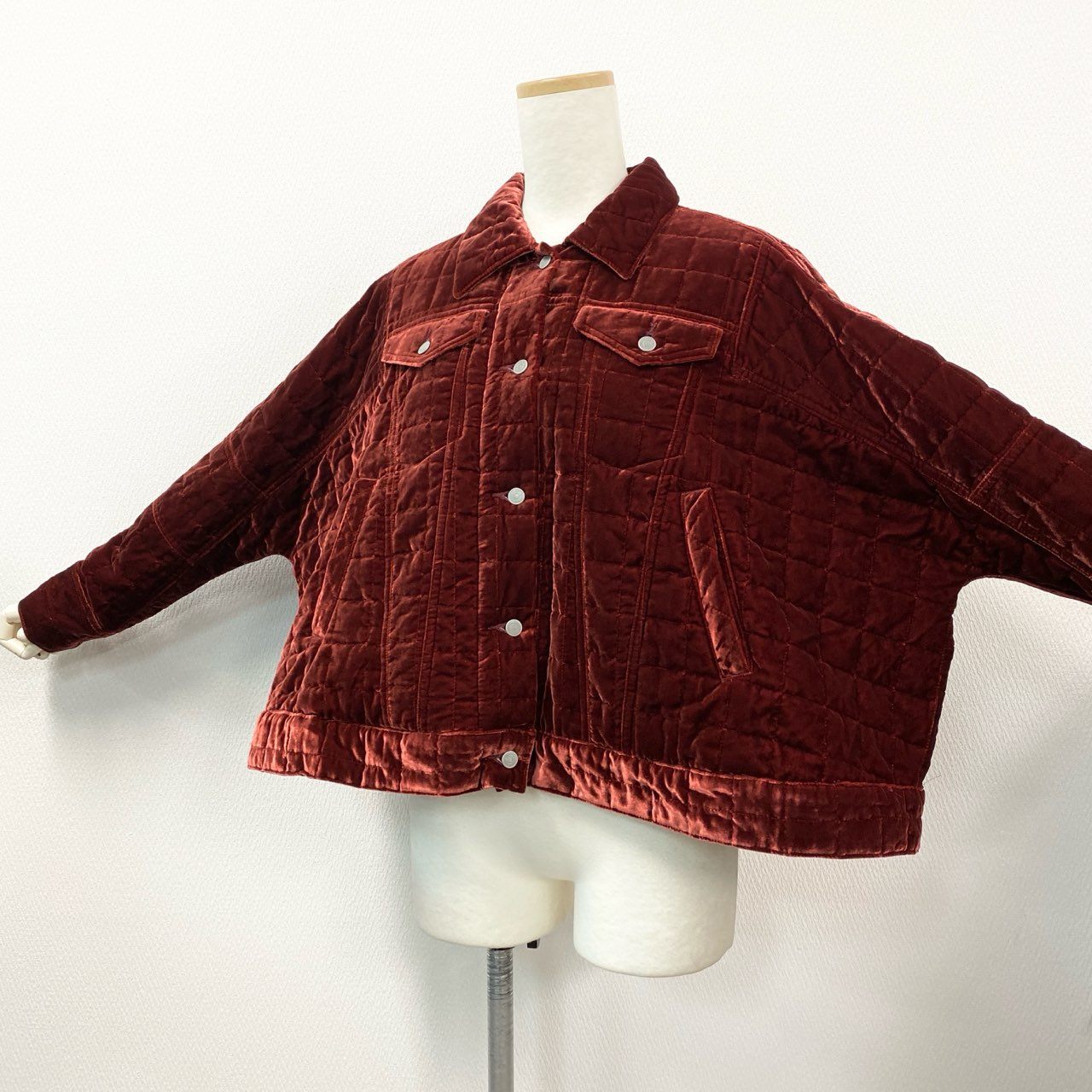 4l10《極美品》 定価96,800円 TELMA テルマ COCOON BLOUSON ブルゾン ジャケット TLM23FC070 サイズ36 オレンジ キュプラ100% レディース 日本製