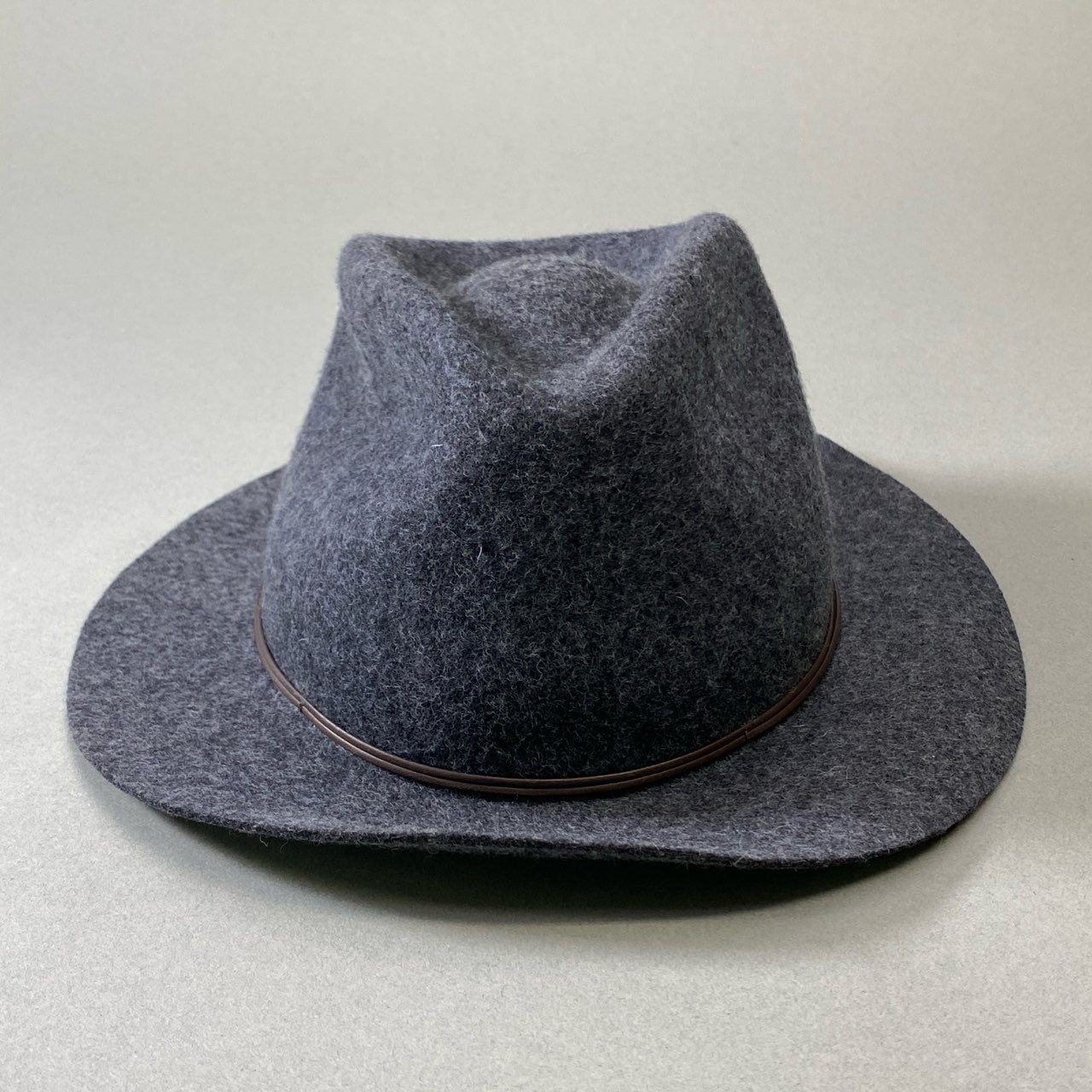 j16《極美品》WEEKEND MaxMara ウィークエンド マックスマーラ ウールハット ヘッドウェア 中折れハット 帽子 55760222 57㎝ グレー レディース