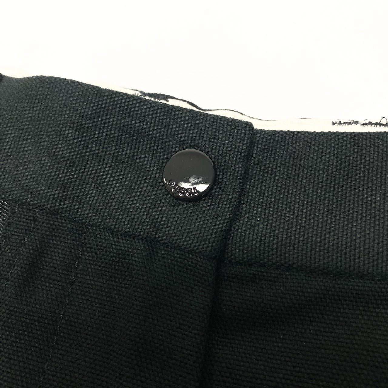 Ic5 【新品保管品】GUCCI グッチ センタージップパンツ コットンパンツ ボトムス 42サイズ ブラック コットン100% レディース 女性用o07t