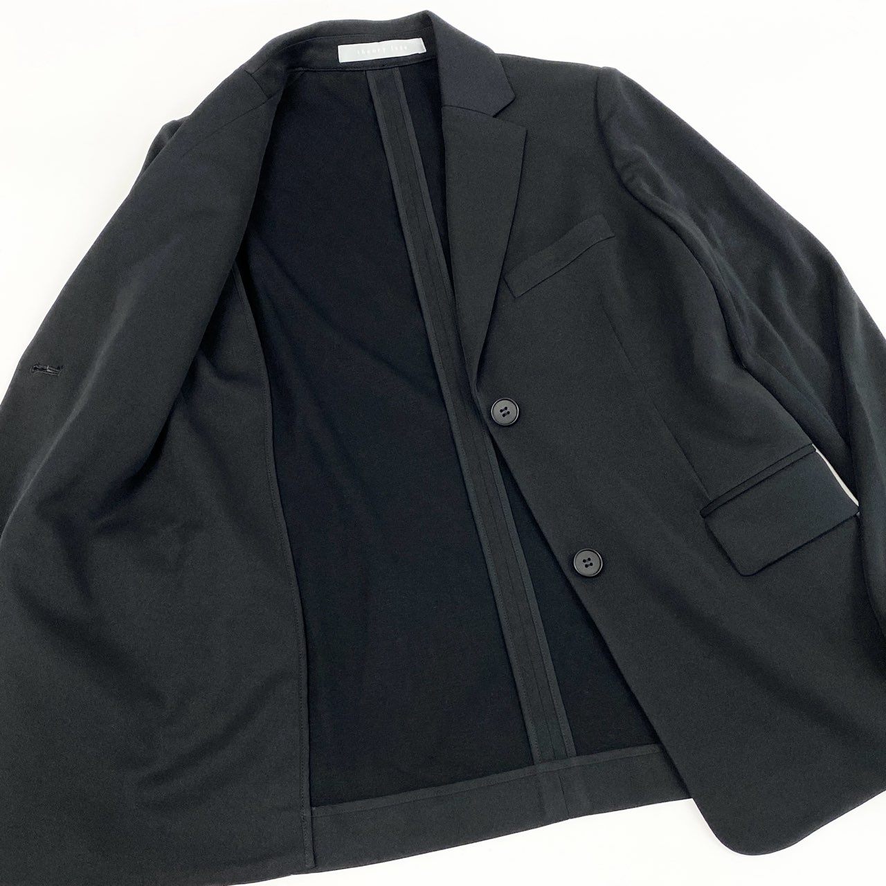 42h22 Theory luxe セオリーリュクス ジャージー素材 カジュアルスーツ セットアップ ウエストゴム サイズ上32/下36 ブラック レディース 女性用k02i