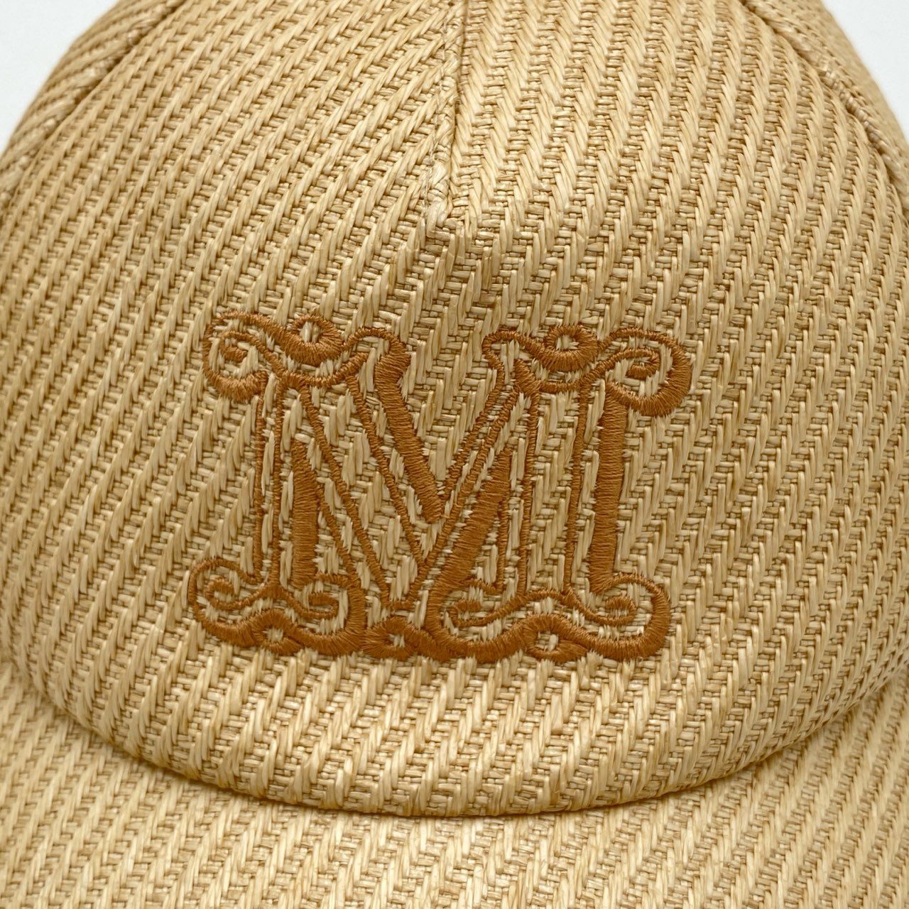 i4 《美品》 MAX MARA マックスマーラ 25SS Jez Baseball Cap ジェズ ベースボールキャップ ベージュ ロゴ刺繍 帽子 サイズ調節可能t18r