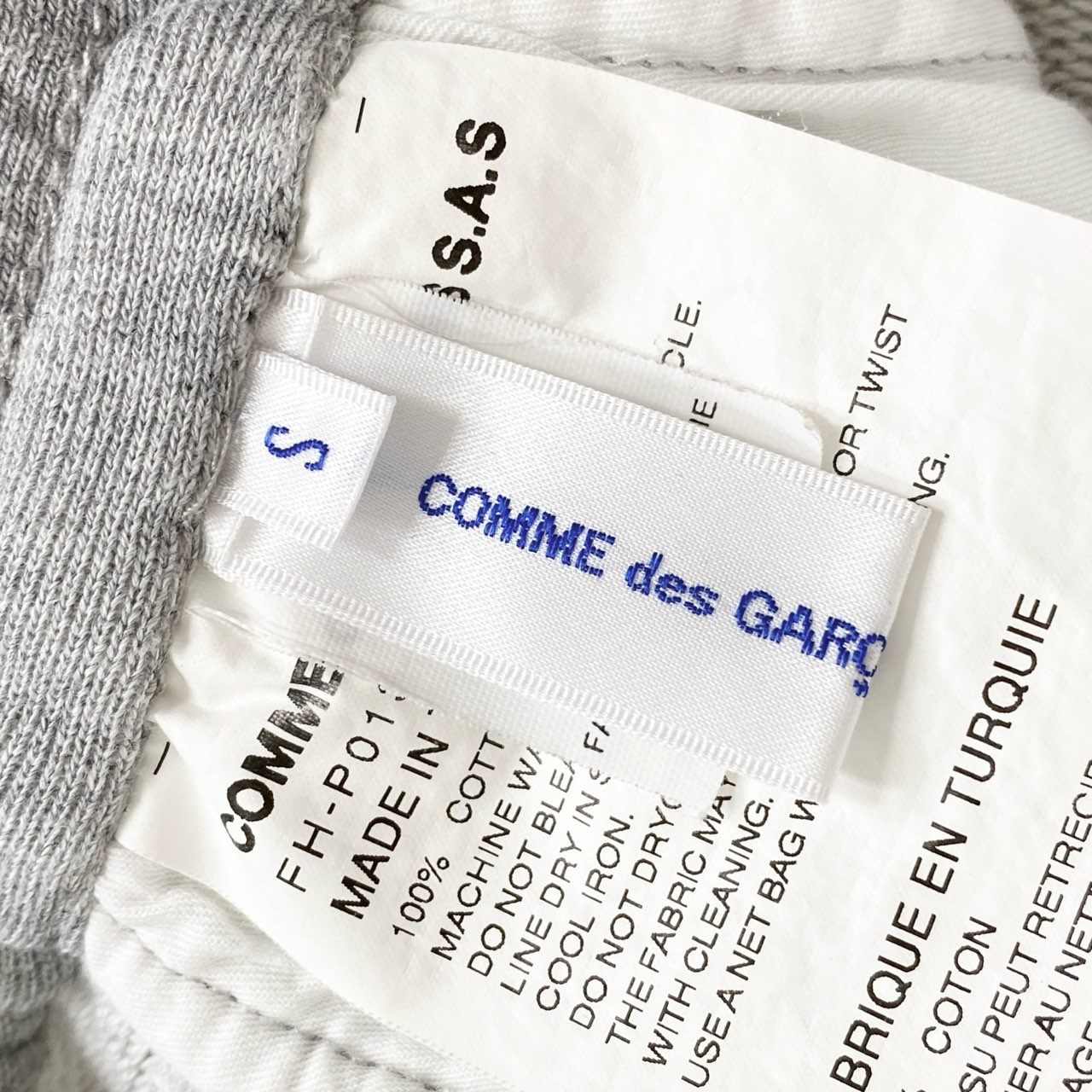 76j2 COMME des GARCONS SHIRT コムデギャルソンシャツ FH-P013 21AW スウェットパンツ ショートパンツ サイズS グレー コットン100% メンズ