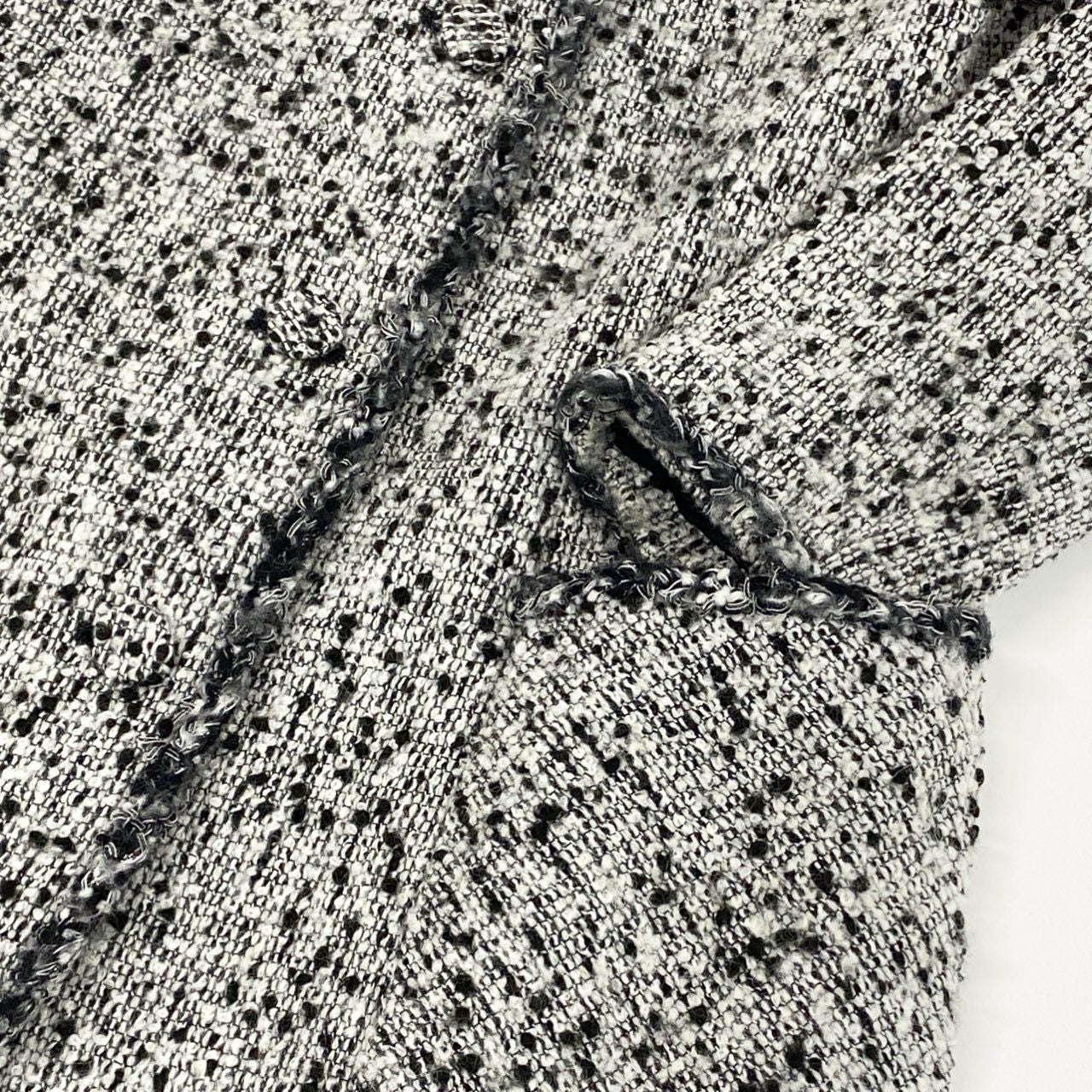 65g18 Rene ルネ ノーカラー ツイードコート TISSUE 日本製 アウター セレモニー◎ フォーマル◎ 34 グレー レディース