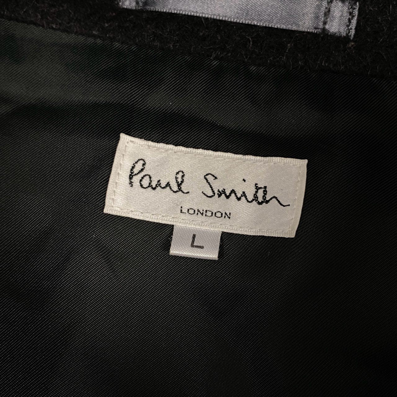13h29 《美品》Paul Smith ポールスミス フーディーウールコート ロングコート アウター ジャケット Lサイズ ブラック メンズ 男性用u02t