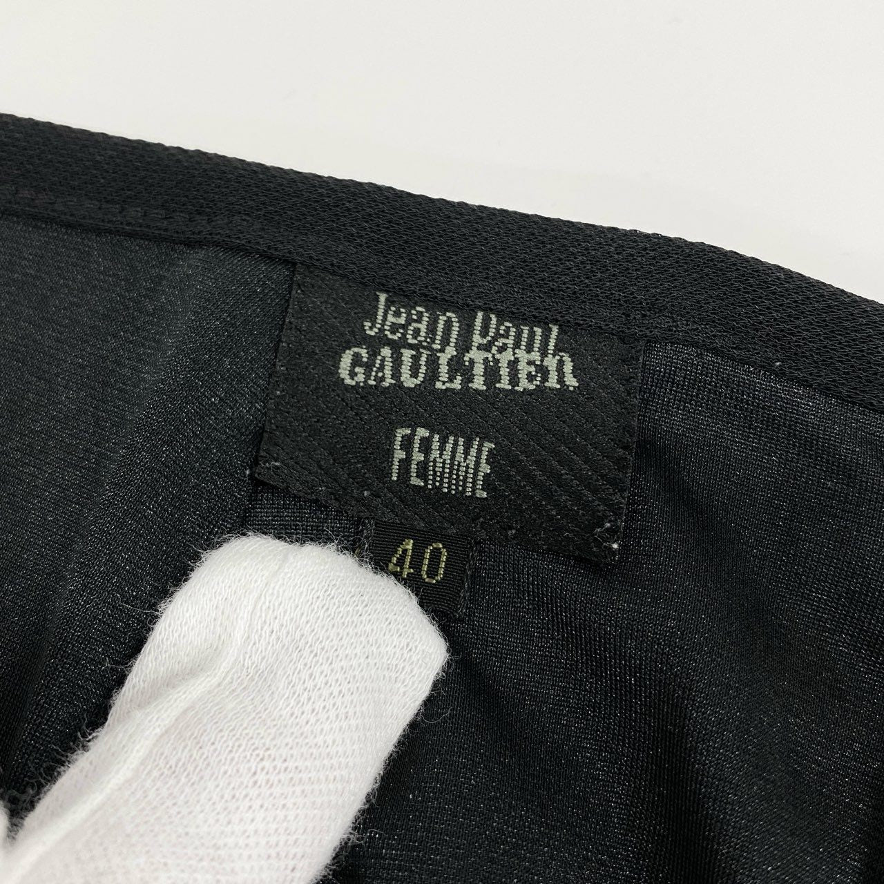 18f19 Jean Paul Gaultier ジャンポールゴルチエ 日本製 ロングスカート ボトムス マキシ丈 サイドジップ Lサイズ ブラック