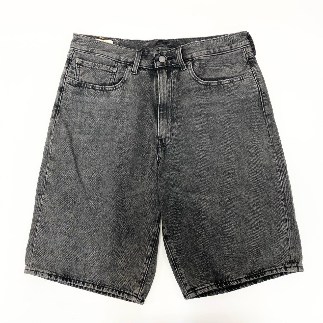 54h27 Levi's リーバイス バギーショーツ ショートパンツ デニムハーフパンツ ジーンズ ブラックデニム 478 W34 ブラック グレー コットン メンズo07t