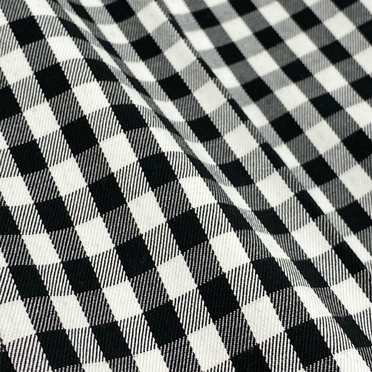 11f12 《美品》 M'S GRACY エムズグレイシー ギンガムチェック パールビーズ クロップドパンツ 38 ブラック ボトムス 日本製