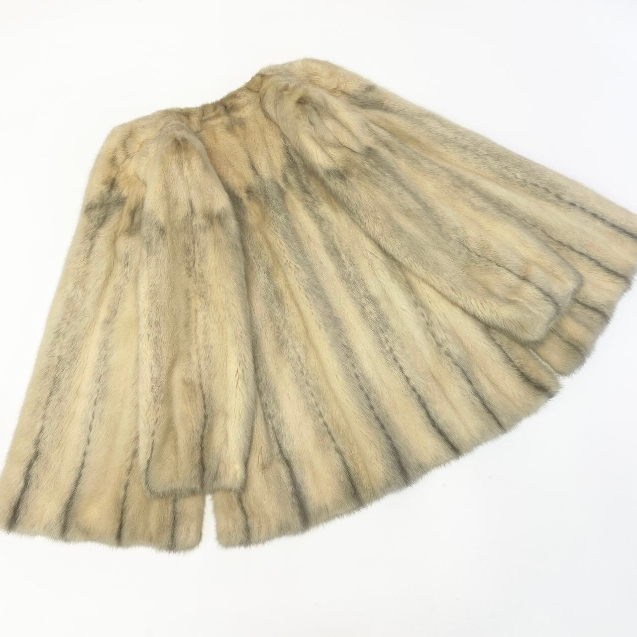 45c21 パステルクロスミンク ファーコート サイズF ホワイト 本毛皮 Pastel Cross Mink Fur Coatt18r