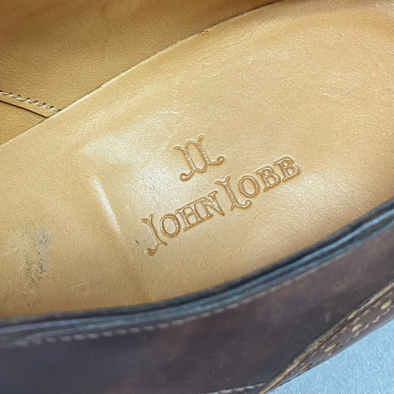 3a17 JOHN LOBB ジョンロブ BRAKLEY ブラックリー PARISAIN BROEN 外バネ メダリオン ドレスシューズ 7E ブラウン レザー LAST7000 英国製
