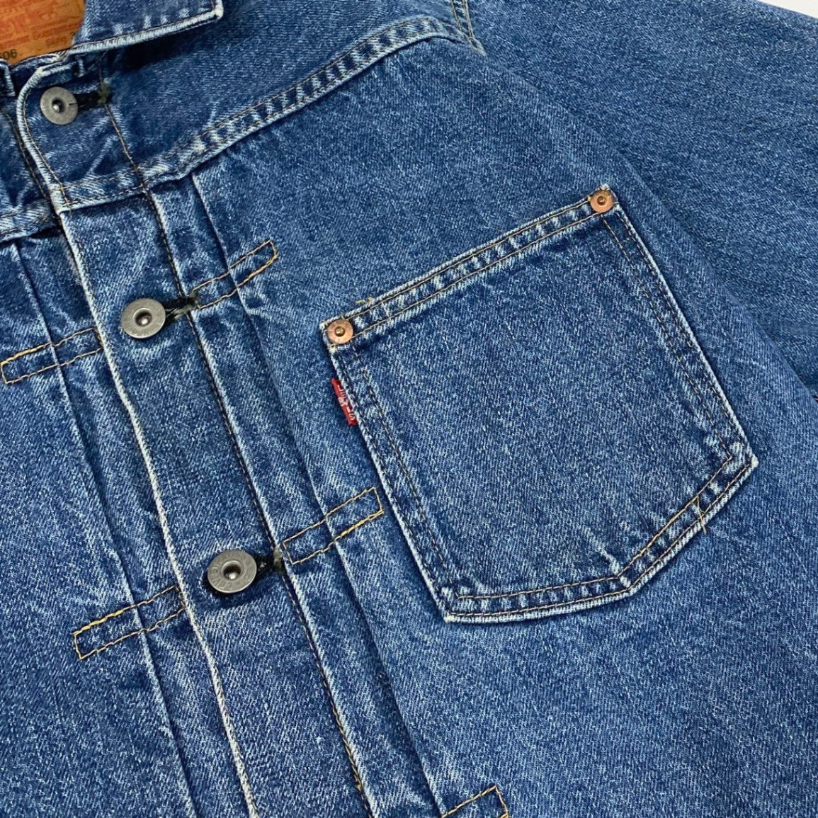 12b19 Levis リーバイス 94年製 1st デニムジャケット ジージャン ウィンテージ 日本製 71560 38 インディゴブルー 綿100