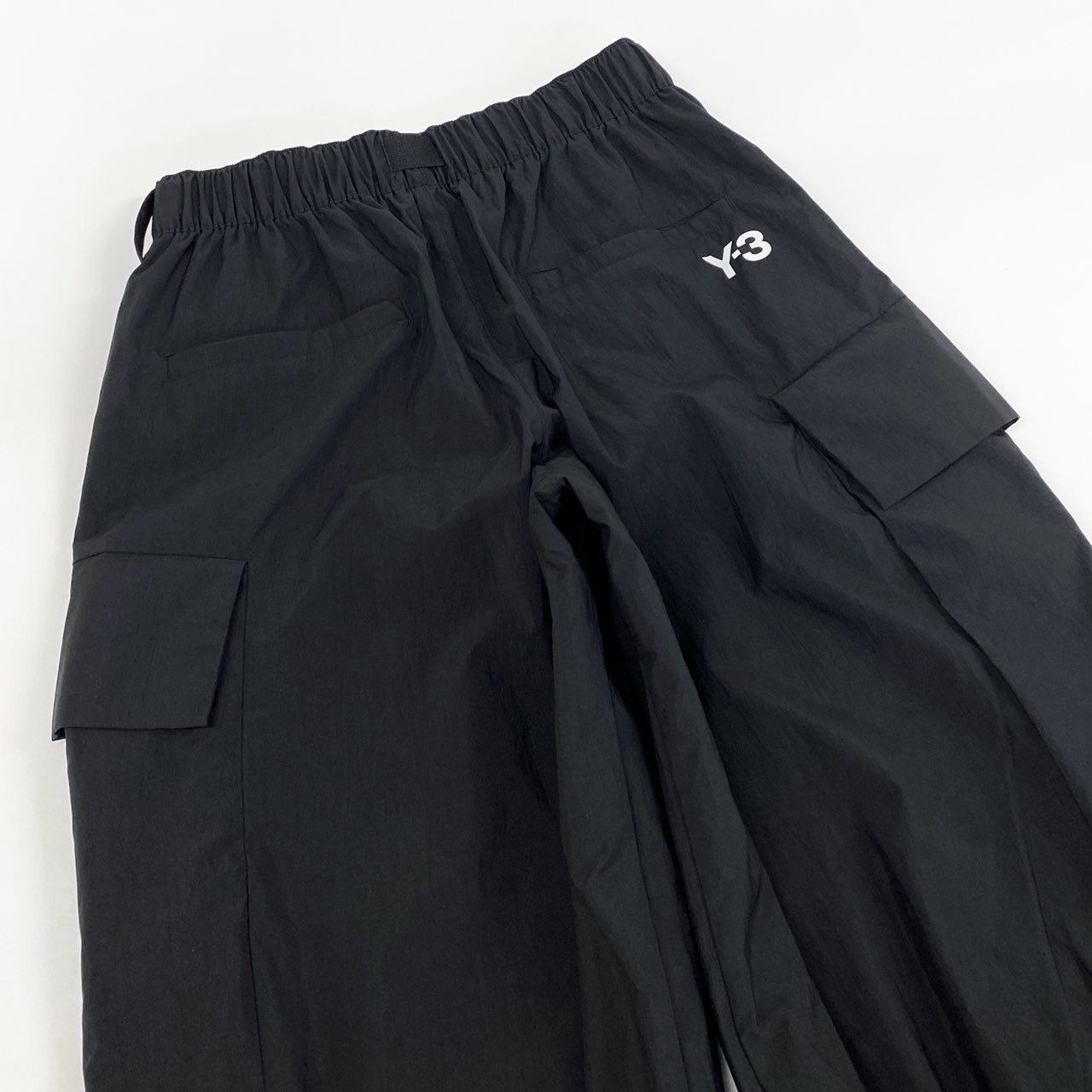 38f9 《美品》 Y-3 ワイスリー 24AW NYL PANT カーゴ トラックパンツ IW7498 S ブラック リップストップ Yohji Yamamoto ヨウジヤマモト