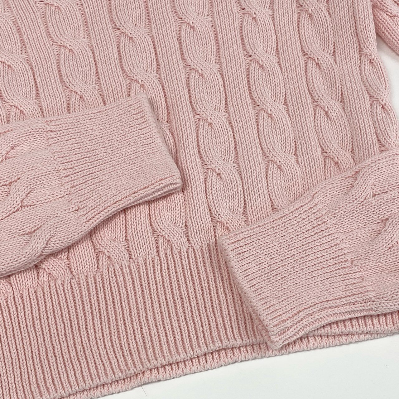 84e30 《未使用保管品》 タグ付 LOEWE ロエベ アナグラム ロゴ刺繍 Vネック ニット セーター S359Y14KFG XSサイズ ピンク コットン
