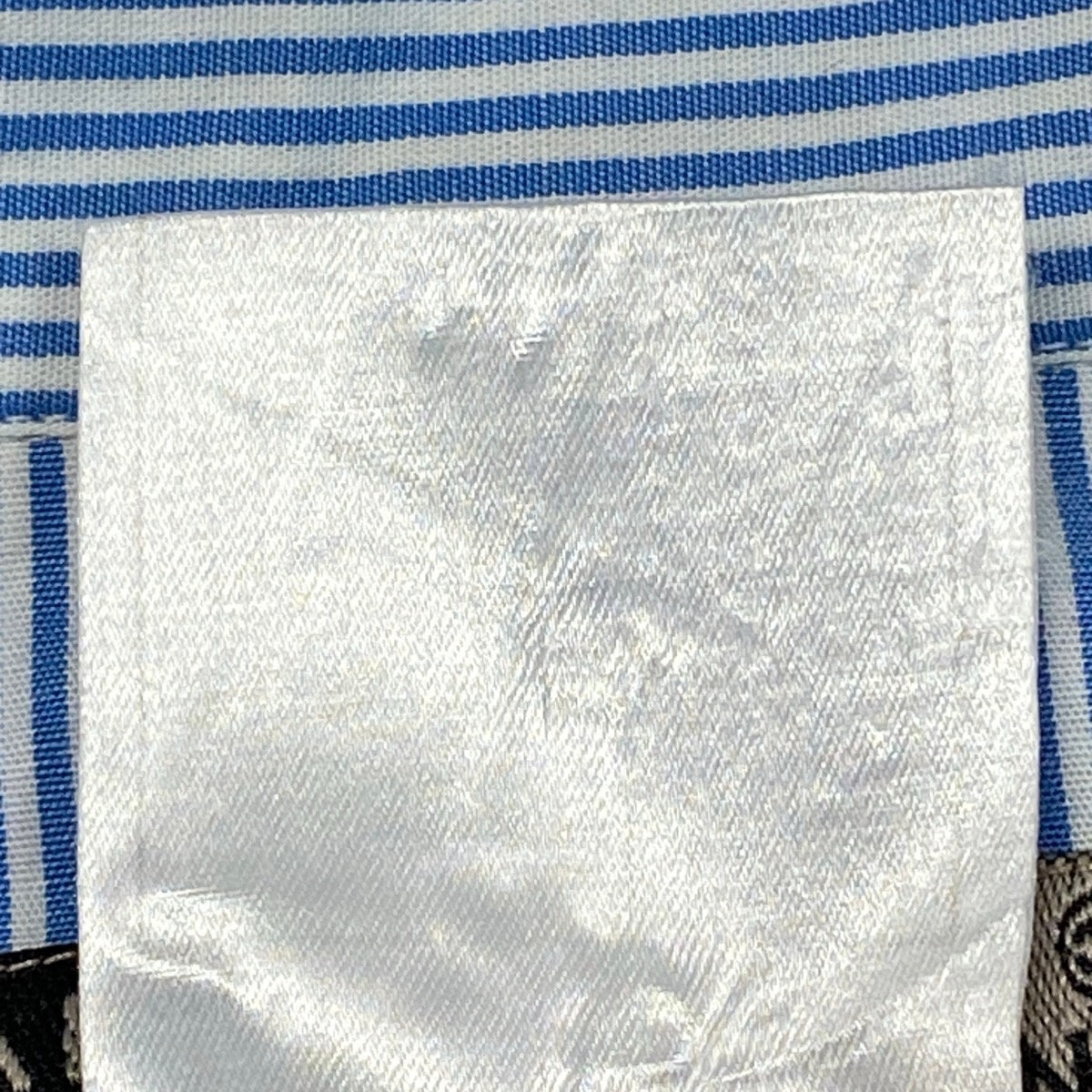 j1 CHANEL シャネル 1999 CCロゴ ストライプ 半袖シャツ Short-Sleeve Striped Shirt with CC Logo Size 40 Blue/White 100% Cotton Women'st18r