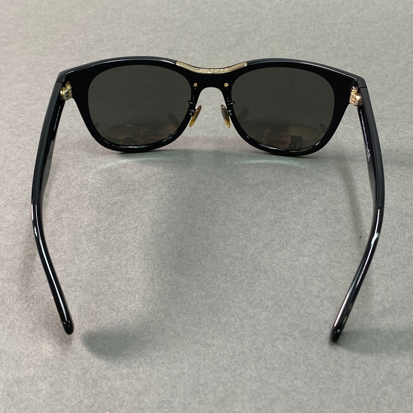 g29《完品》 TOM FORD トムフォード ウェリントン サングラス TF9257 54□19 ブラック アイウェア メガネ 眼鏡 箱 ケース クロス付き