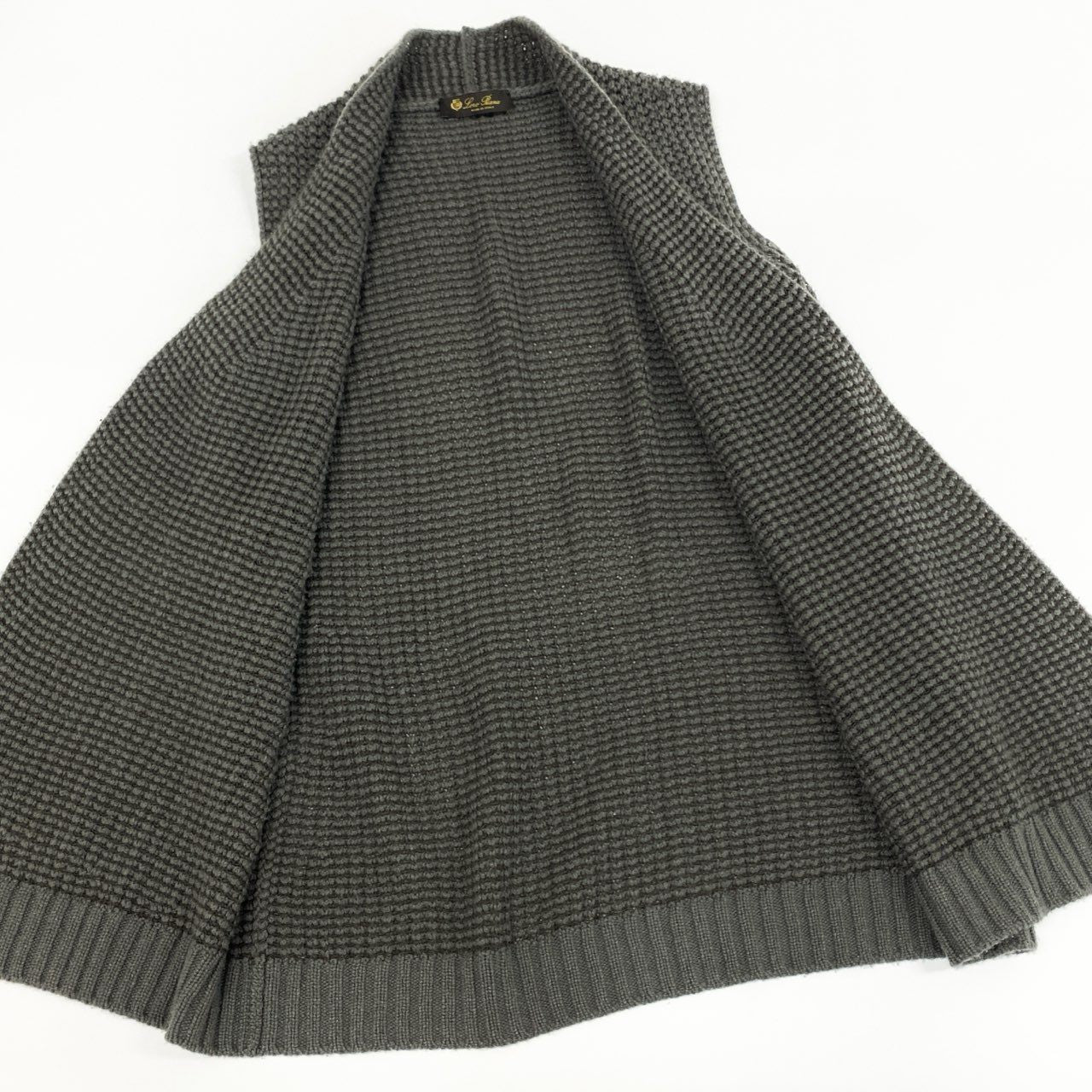 6f11 Loro Piana ロロピアーナ イタリア製 総カシミヤ ニットベスト ジレ チュニック丈 FAD7142 42 ブラウン系 カシミア100%