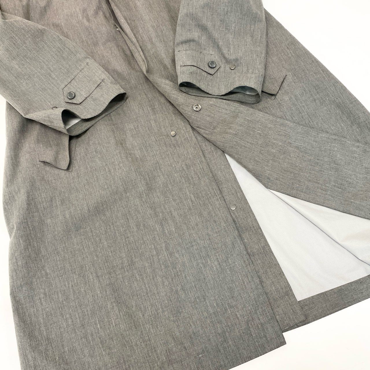 45h26 DESCENTE PAUSE デサントポーズ LINER SOUTIEN COLLAR COAT ステンカラーコート フーディ ジャケット DOR-T8642 Sサイズ グレー メンズo07t