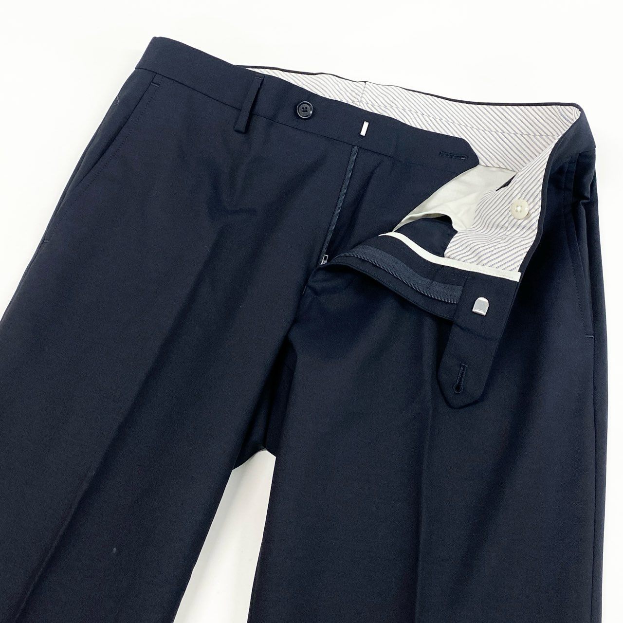 49f2 GREEN LABEL RELAXING united arrows グリーンレーベルリラクシング REDA社生地 セットアップスーツ ジャケット ボトムス ビジネス◎ フォーマル◎ 背抜き 46 ネイビー ウール