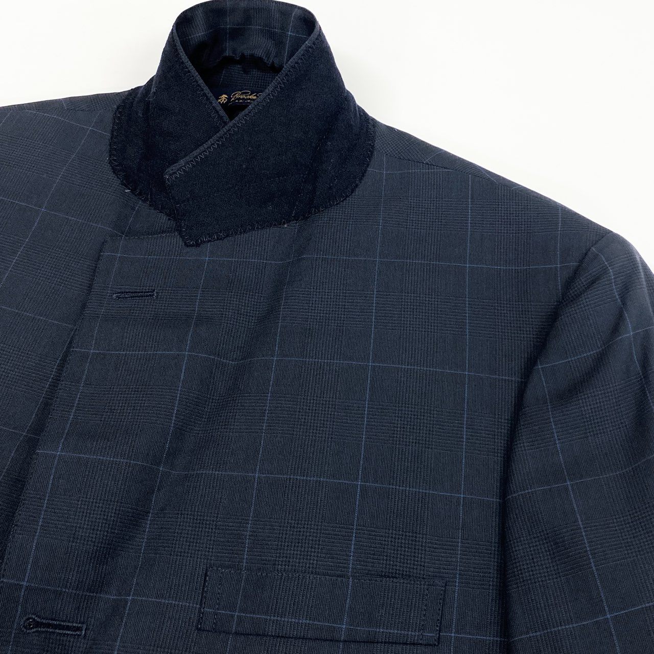 79j9 《美品》Brooks Brothers ブルックスブラザーズ スーツセットアップ 3釦スーツ ビジネス フォーマル テーラード スラックス 38サイズ ネイビー ブルー メンズo07t
