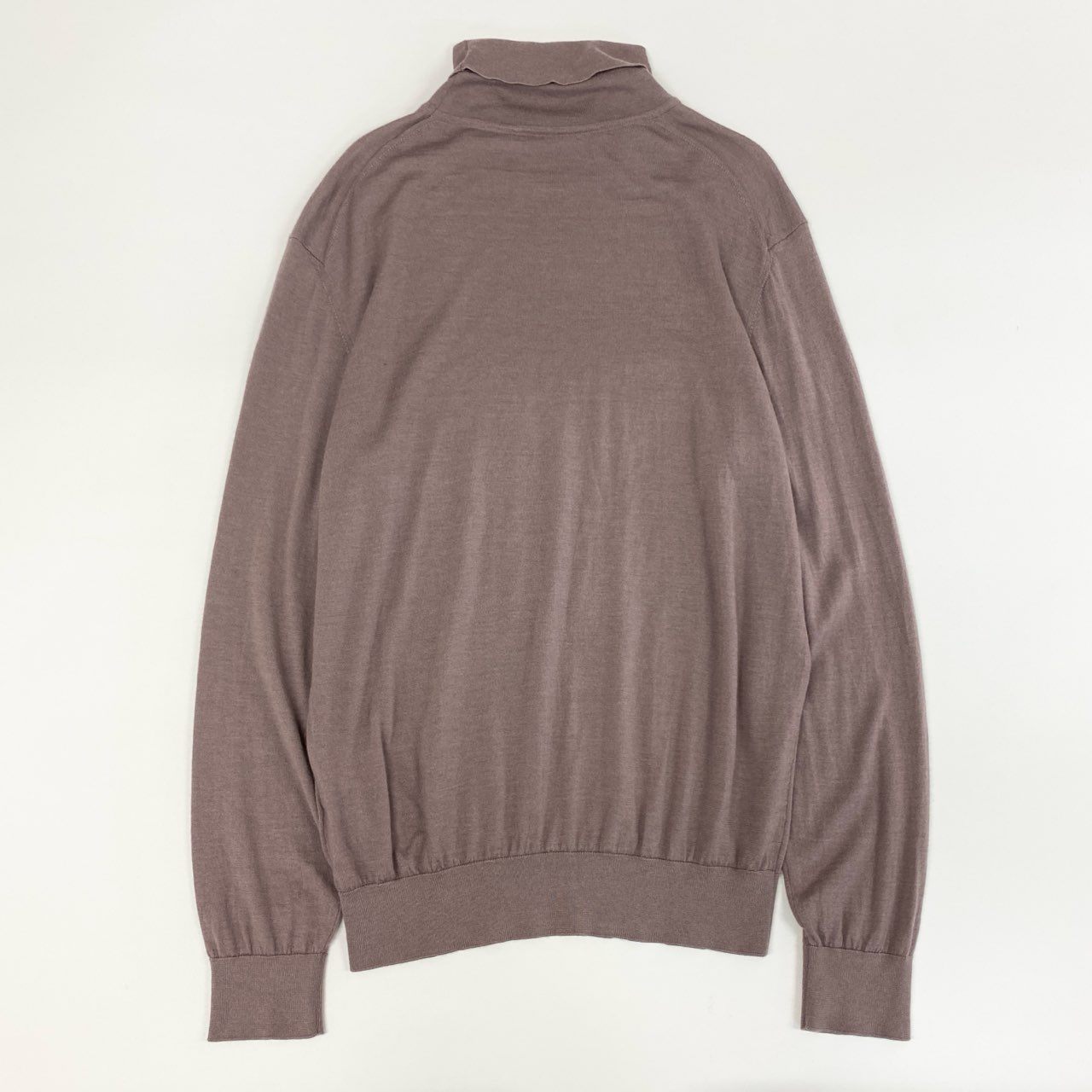 18f19 Ermenegildo Zegna エルメネジルドゼニア タートルネックニット セーター 長袖ニット カシミヤシルク カシミア混 イタリア製 L 52 パープル系