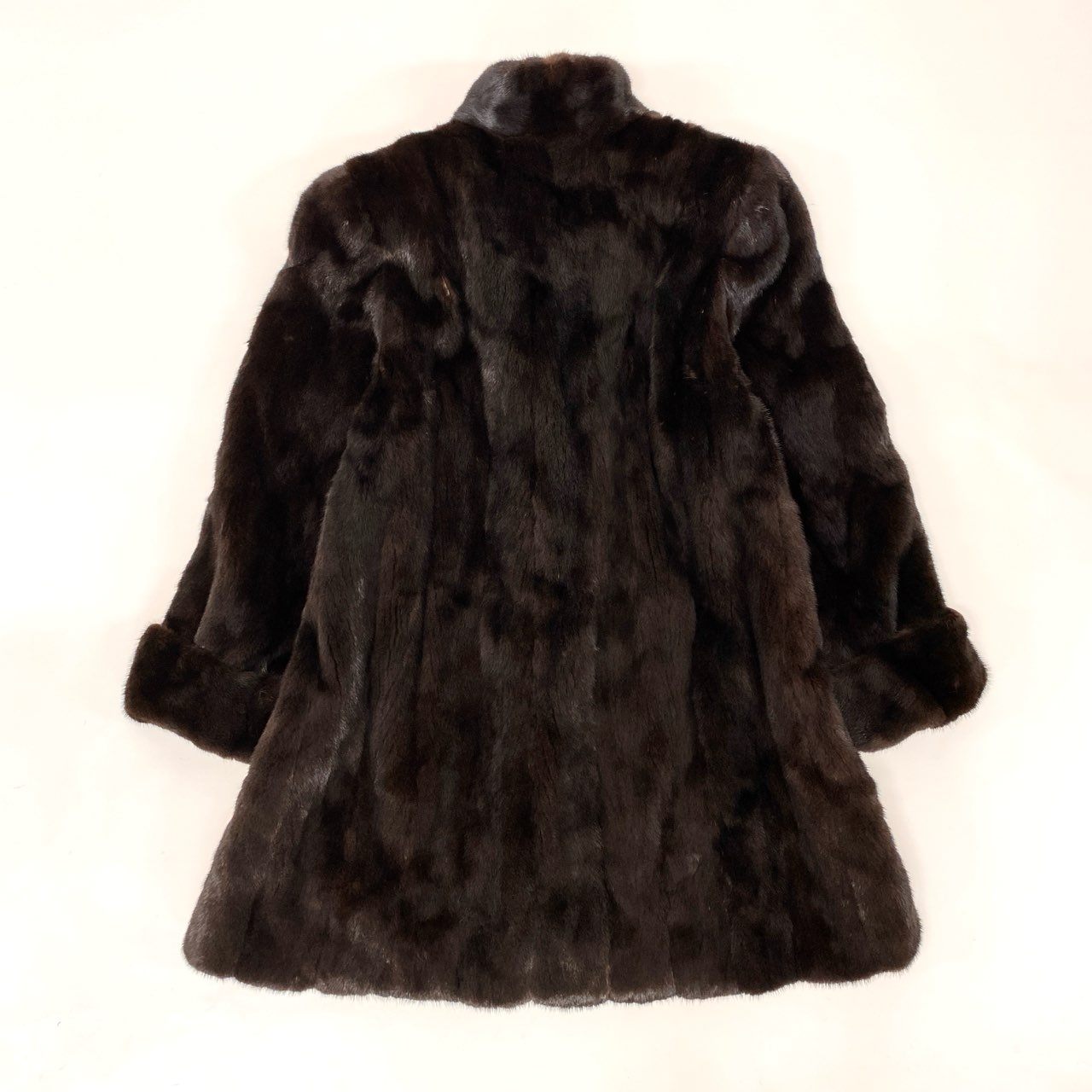 53h27 BLACKGLAMA ブラックグラマ MG Sable FUR マホガニーミンク ミンクコート ロングコート 最高級毛皮 サイズF ダークブラウン エムジーセーブルファー 日本製t18r