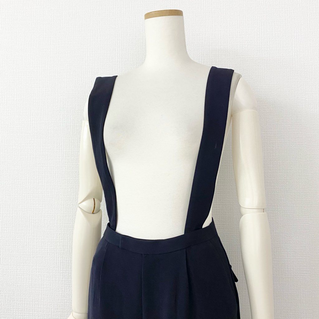 14d7 定価¥29,700 Sov. ソブ 2way サロペット ストレートシルエット 3118061 36 ネイビー オーバーオール ジャンプスーツ 日本製
