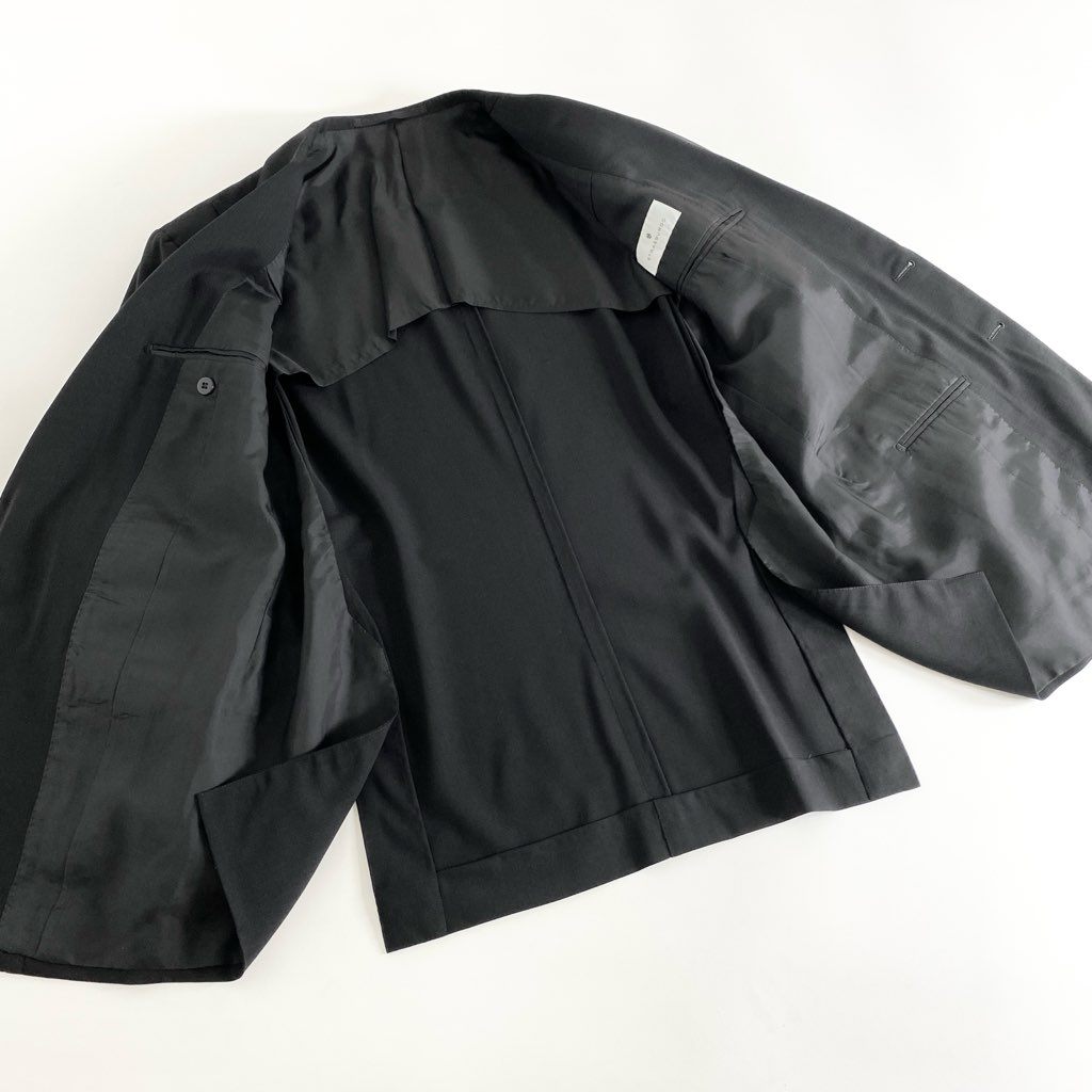 64e5 オーダー品 STRASBURGO ストラスブルゴ × Igarashi Trousers 五十嵐トラウザーズ スリーピーススーツ テーラードジャケット/ジレベスト/スラックスパンツ ブラック ウール100% メンズ 紳士服