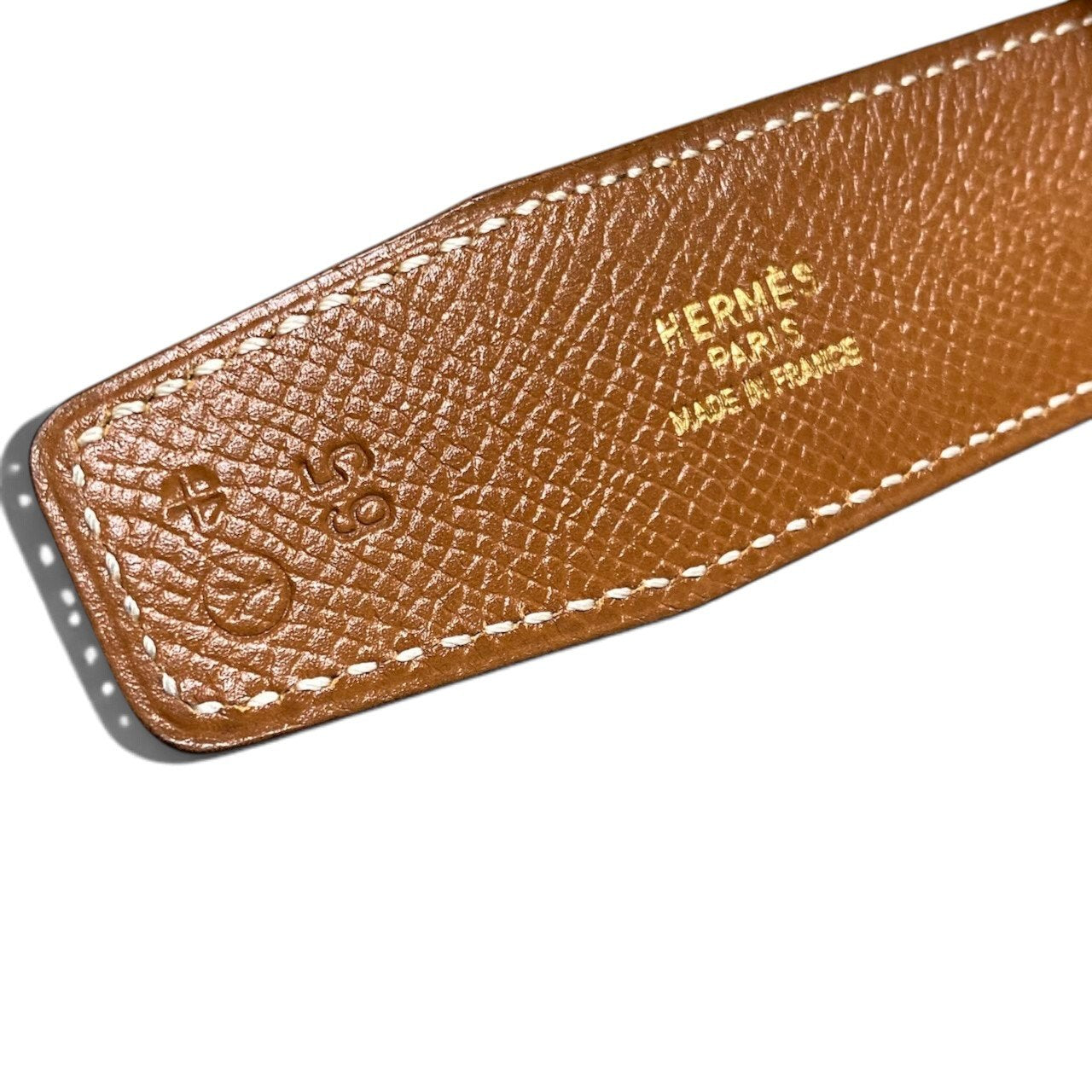 i8 【美品】 Hermès エルメス コンスタンス リバーシブル 65cm Y刻 ゴールドバックル ブラウン レザー レディースk02i