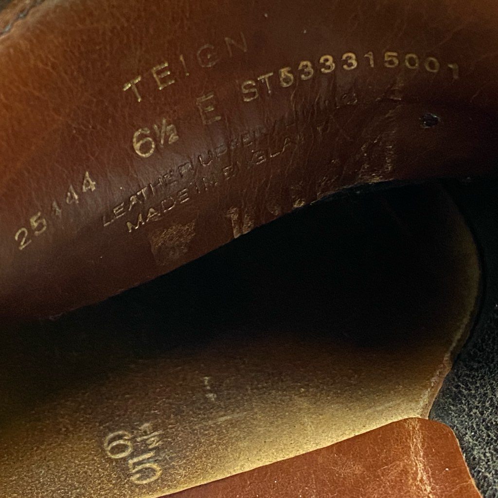 3e10 CROCKETT&JONES クロケットアンドジョーンズ Teign テイン コインローファー 6 1/2 ブラウン スエードレザー SELSEY セルシー シューズ 革靴