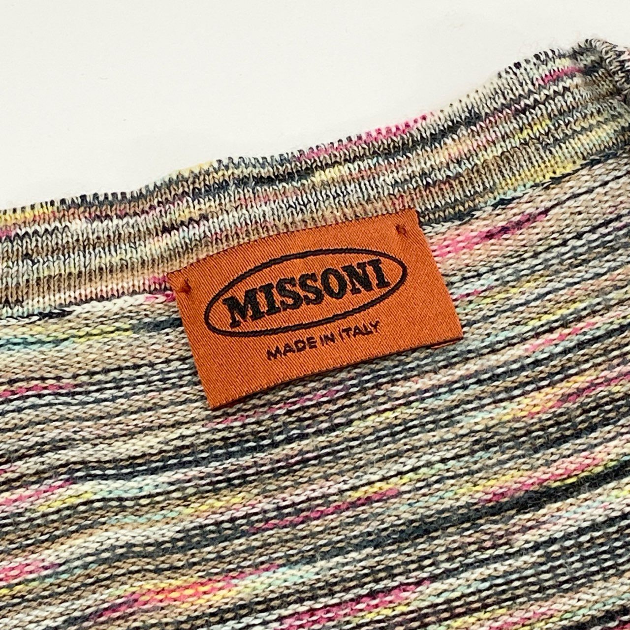 75f24 《美品》 MISSONI ミッソーニ Aライン ニットワンピース 40 マルチカラー セーター イタリア製 トップス 女性服