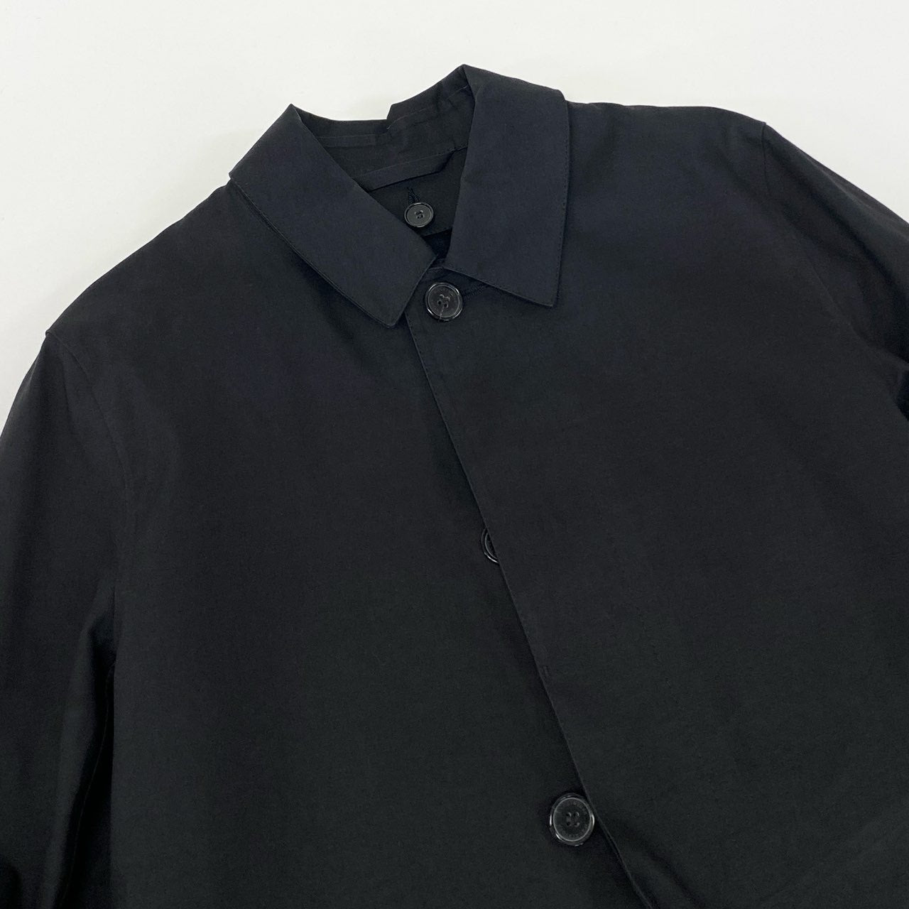 33k19 【スコットランド製】MACKINTOSH マッキントッシュ ライナー着脱可 ゴム引きコート ステンカラーコート サイズ38 ブラック スミクロ メンズ 男性用 アウター コート