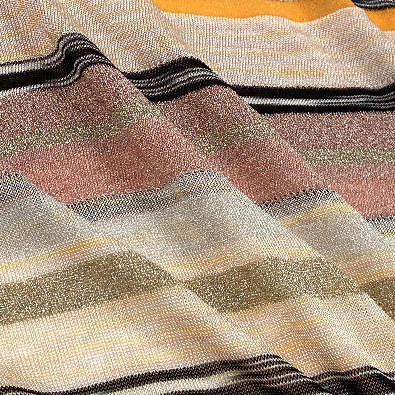 76i12 MISSONI ミッソーニ イタリア製 ロング ケープカーディガン 羽織 ラメ マルチカラー レディースk02i