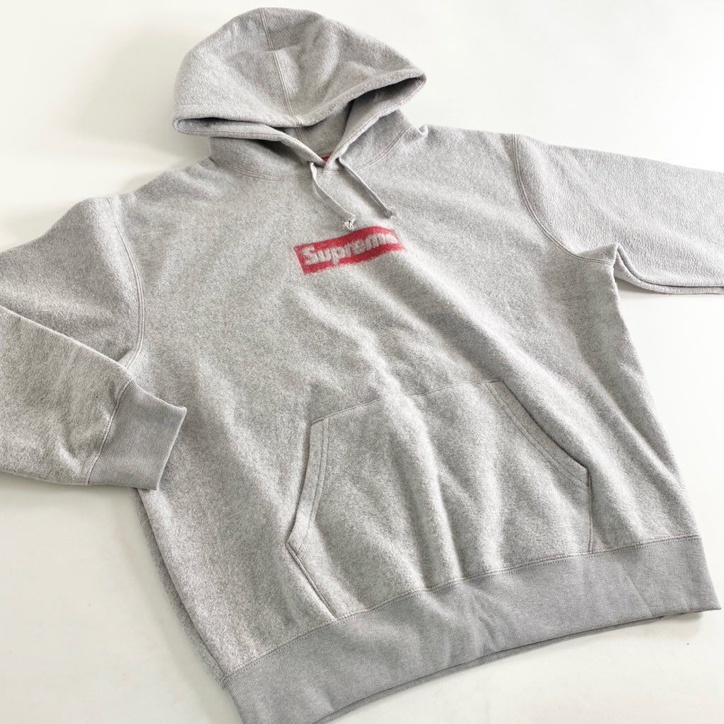 59g2 【未使用保管品】 タグ付 SUPREME シュプリーム 23SS Insideout Box Logo Hooded Sweatshirt インサイドアウト パーカー フーディ Mサイズ グレー