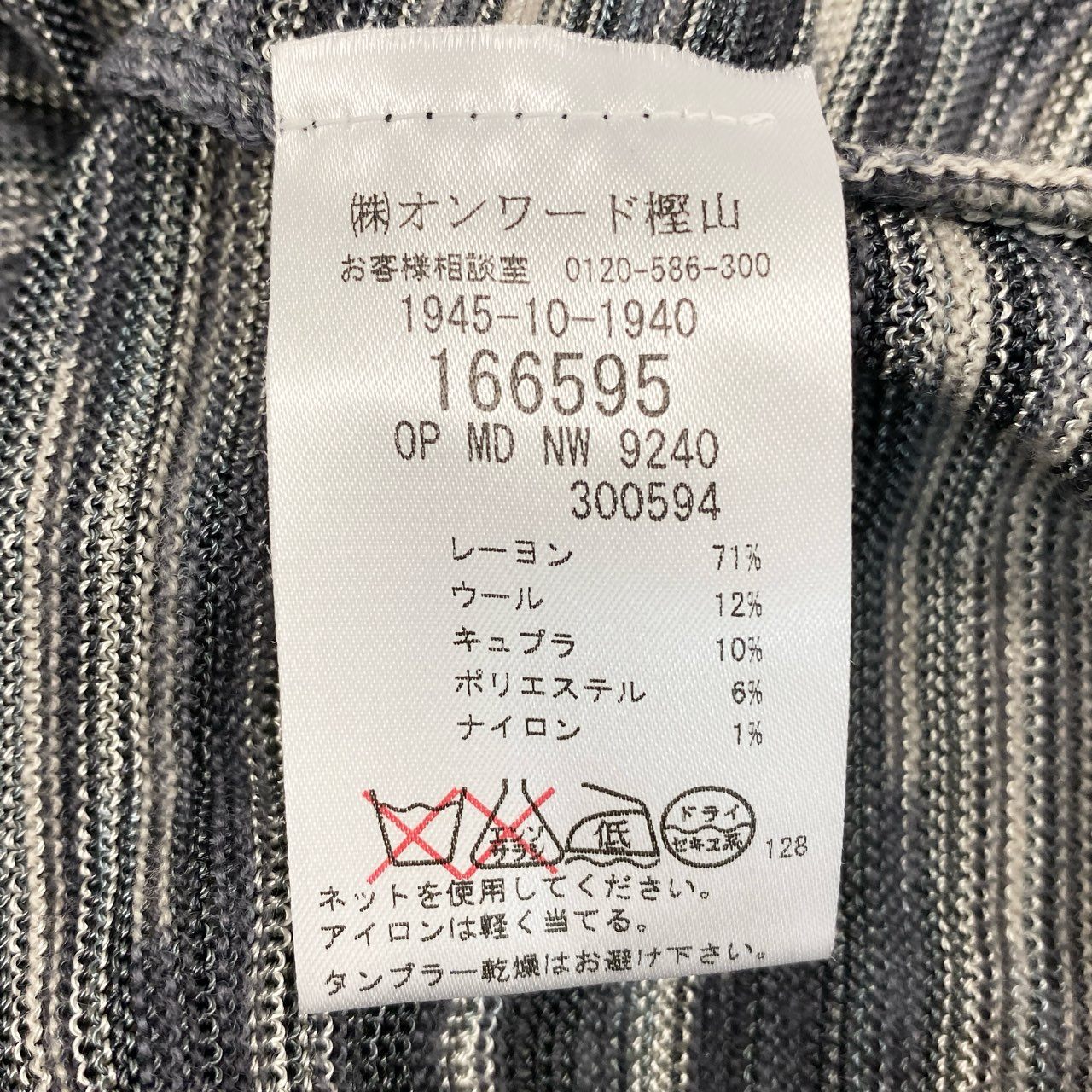 17f30 MISSONI ミッソーニ ラメレース切替 ニットワンピース 長袖ワンピース 膝丈ワンピース サイズ40 グレー系 レディース 女性用