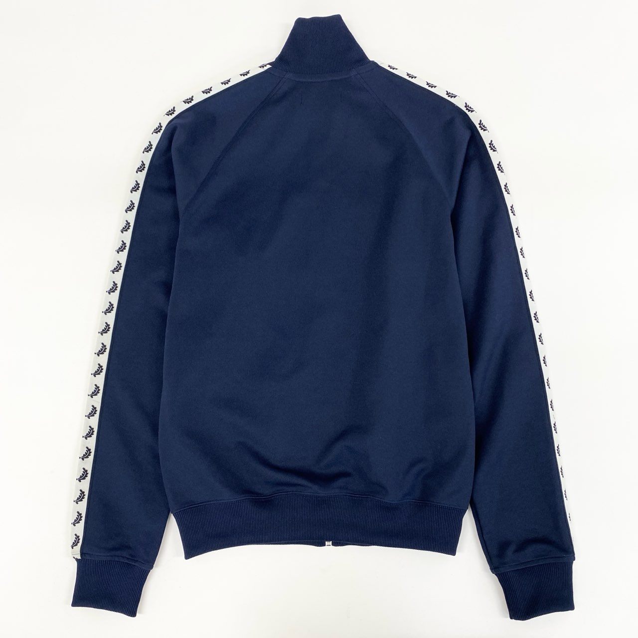 68g24 【ポルトガル製】FRED PERRY フレッドペリー サイドライン トラックジャケット ジャージ サイズS ネイビー メンズ ジャケット_