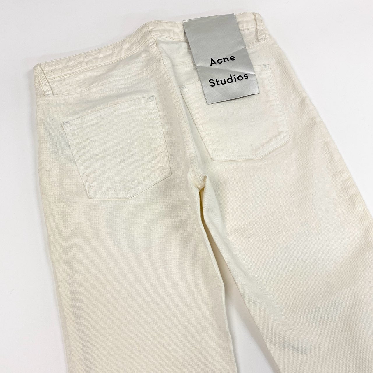 51f3 Acne Studios アクネ ストゥディオス Row White ストレッチ ホワイトデニムパンツ 27 ホワイト タグ付き ジーンズ パンツ