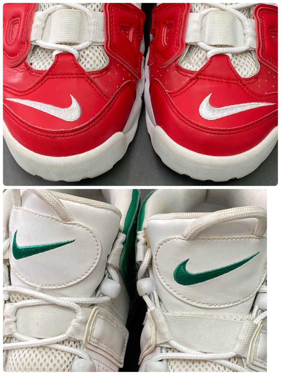 7l20 NIKE ナイキ AIR MORE UPTEMPO 96 ITALIAN FRAG モアテン スニーカー AV3811-600 27.5cm レッド ホワイト グリーン エアモアアップ テンポ イタリア シューズ