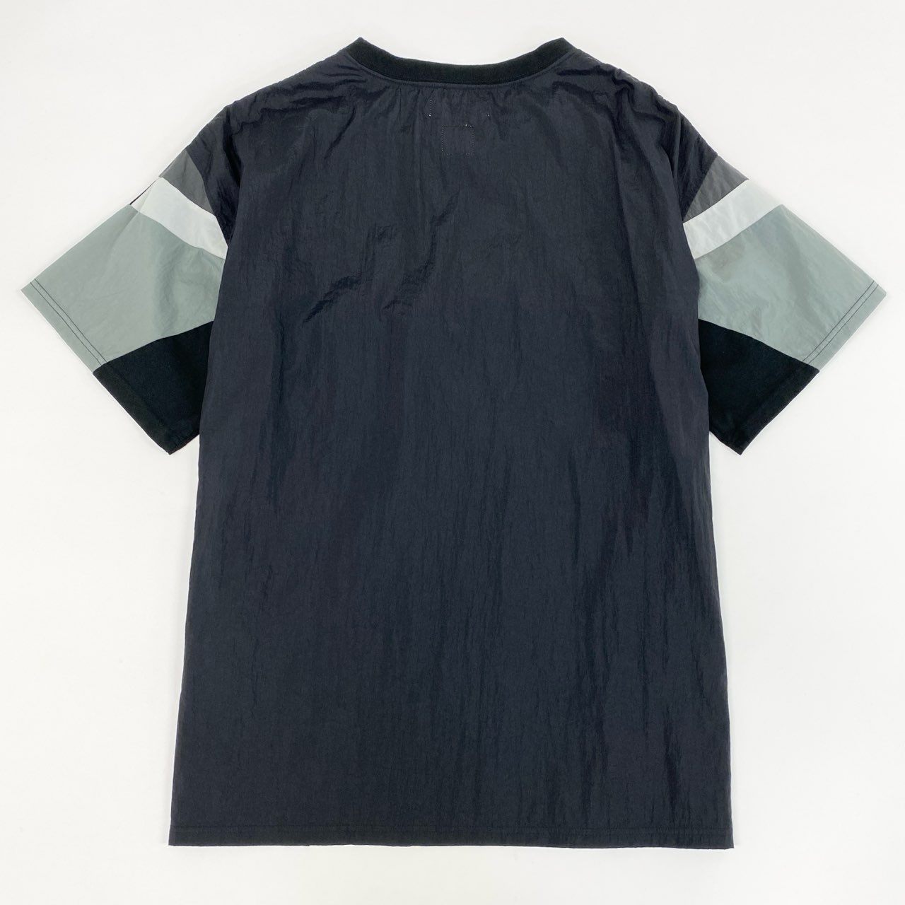 71f27 【美品】FACETASM ファセッタズム 異素材切替 パッチワークデザイン Tシャツ ビックT サイズ5 ブラック メンズ