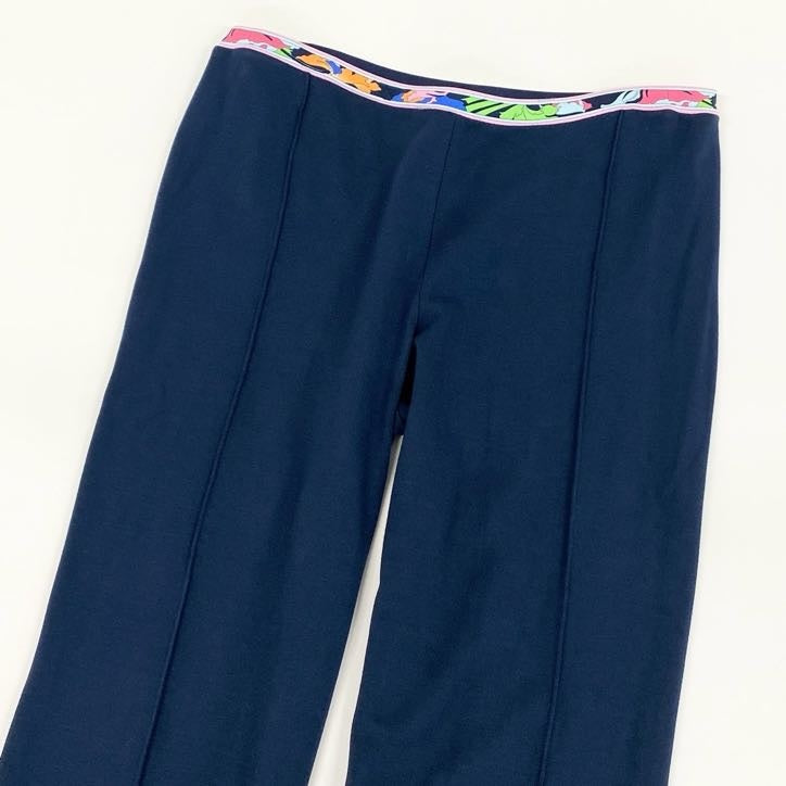 80g23 LEONARD レオナール ボトムス パンツ ストレッチ イタリア製 ウエストゴム◎ テーパードパンツ レディース 女性用 0493912 38 ネイビー