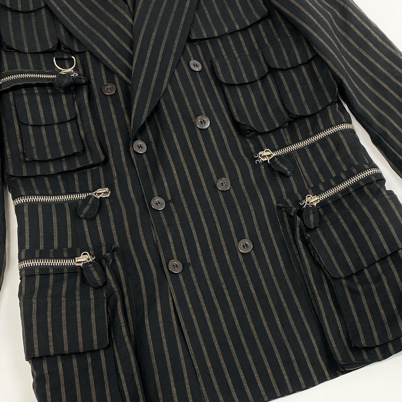 73f27【Archive vintage】Jean Paul GAULTIER HOMME ジャンポールゴルチエ オム タクティカルギミック ダブルジャケット サイズ50 メンズ Gimmick double jacket 90'S mens Japan vintage